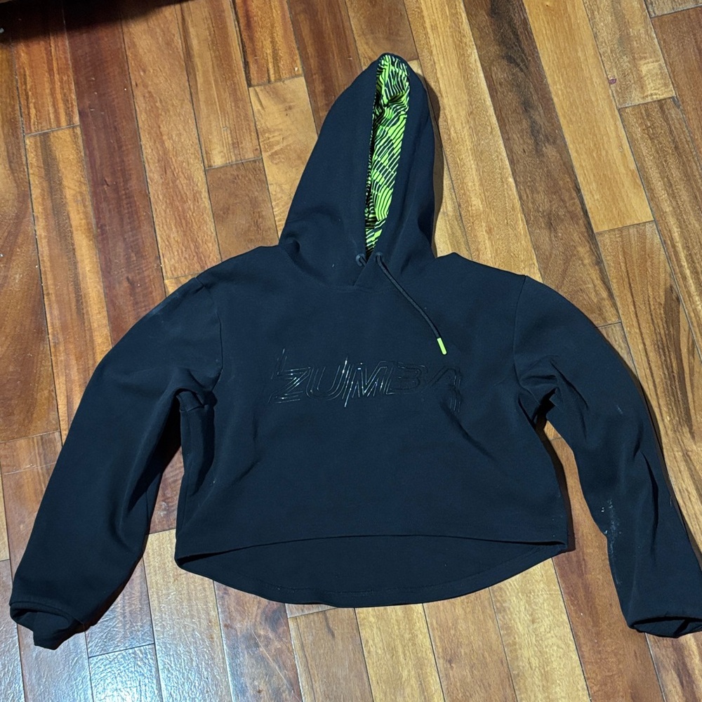 Zumba Black Hoodie with neon Lining